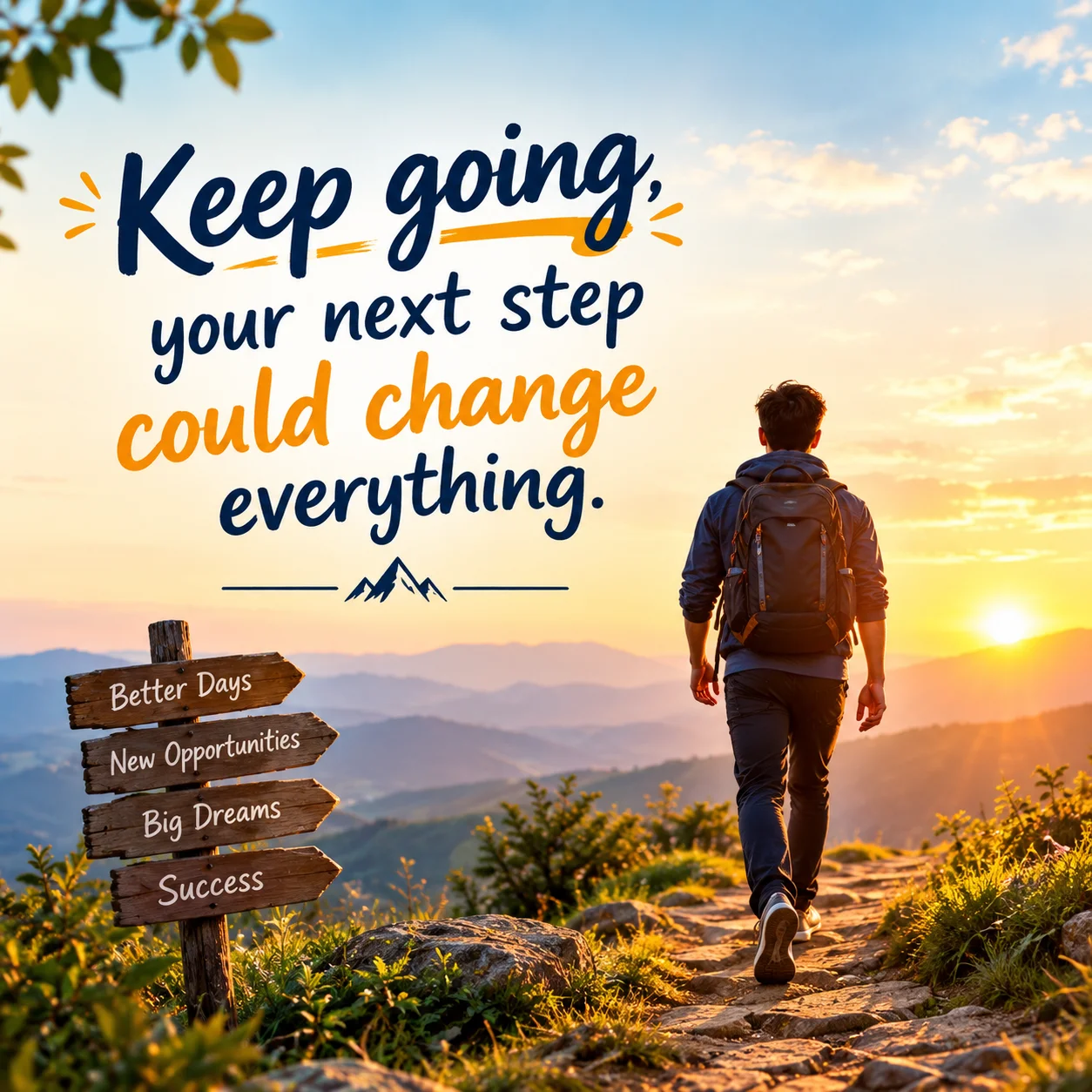 Keep going, your next step could change everything.