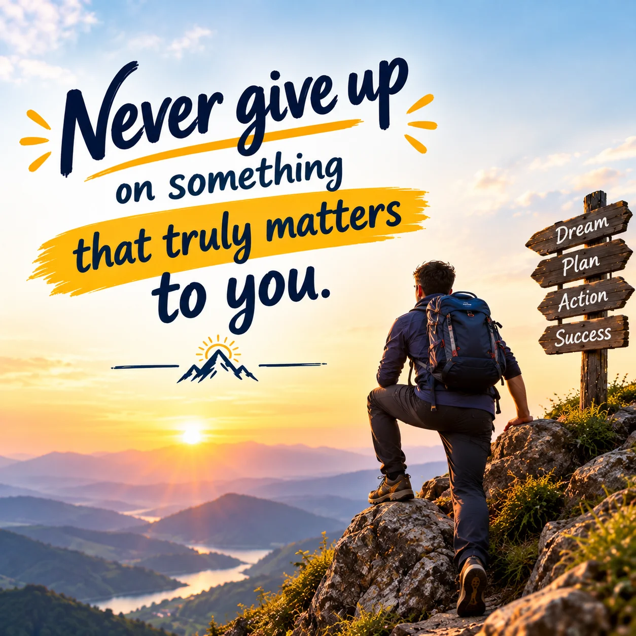 Never give up on something that truly matters to you.