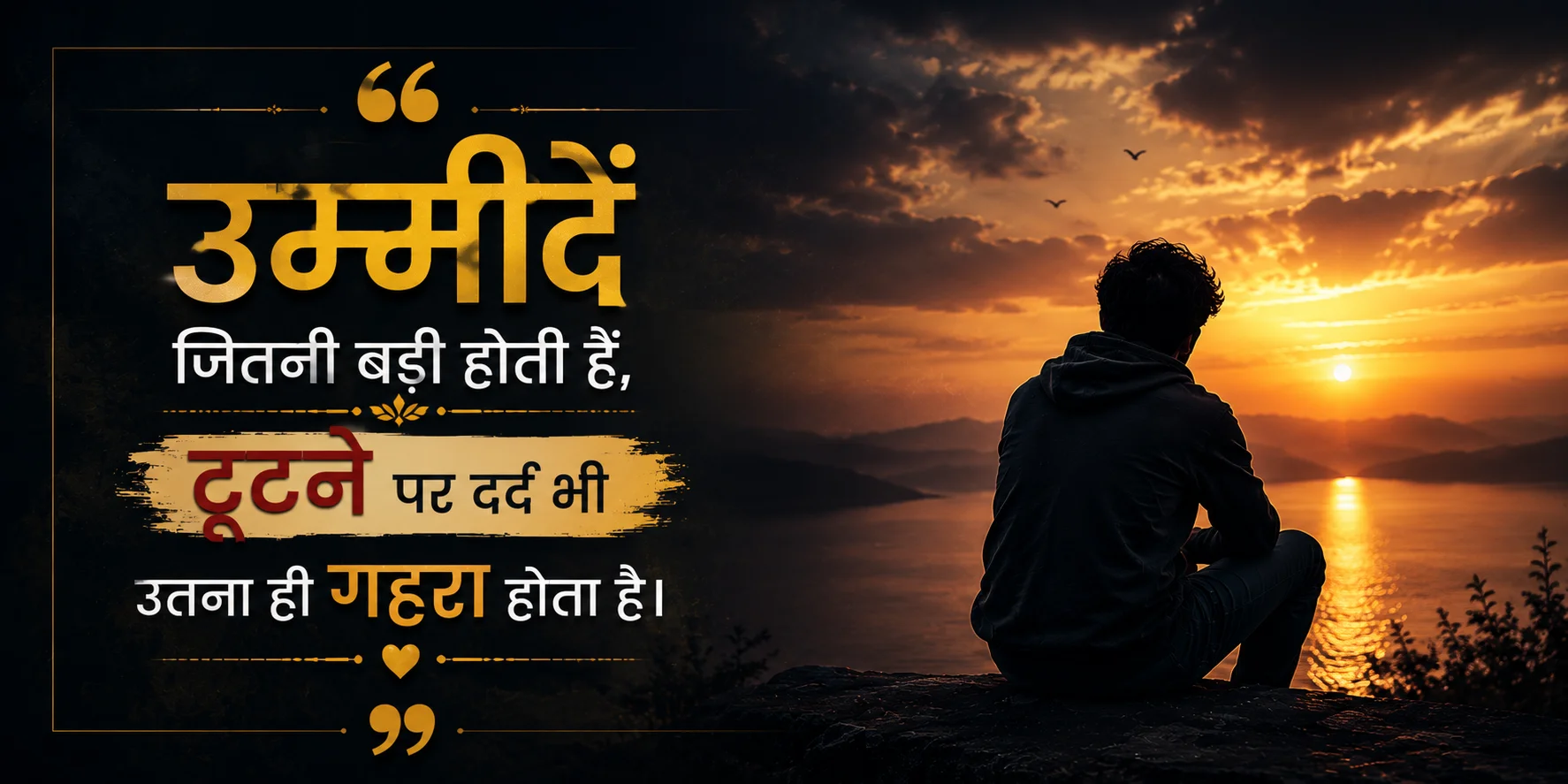 उम्मीदें जितनी बड़ी होती हैं, टूटने पर दर्द भी उतना ही गहरा होता है।